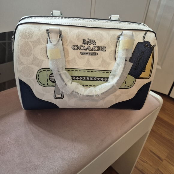 Coach White and Blue Men's Bag - Picture 1 of 14